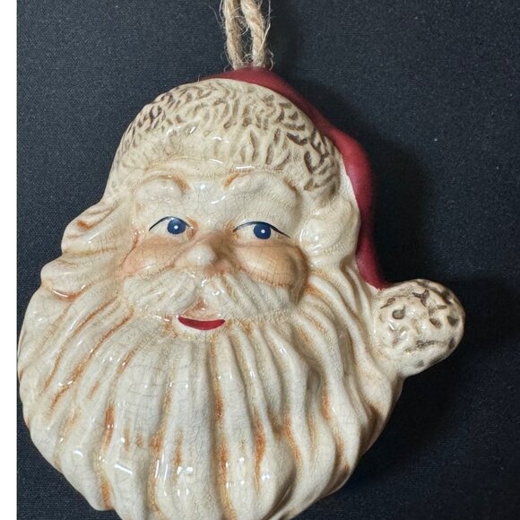 Vintage Ceramic Santa Claus Christmas Ornament - Picture 2 of 7